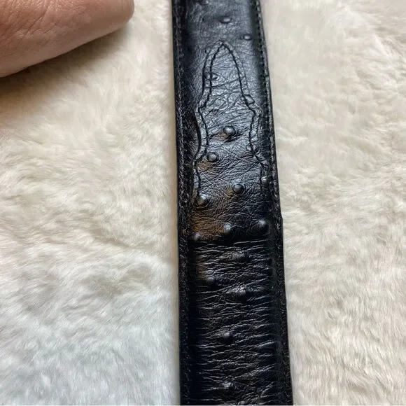 Black Leather Belt Size 50 - Picture 6 of 9
